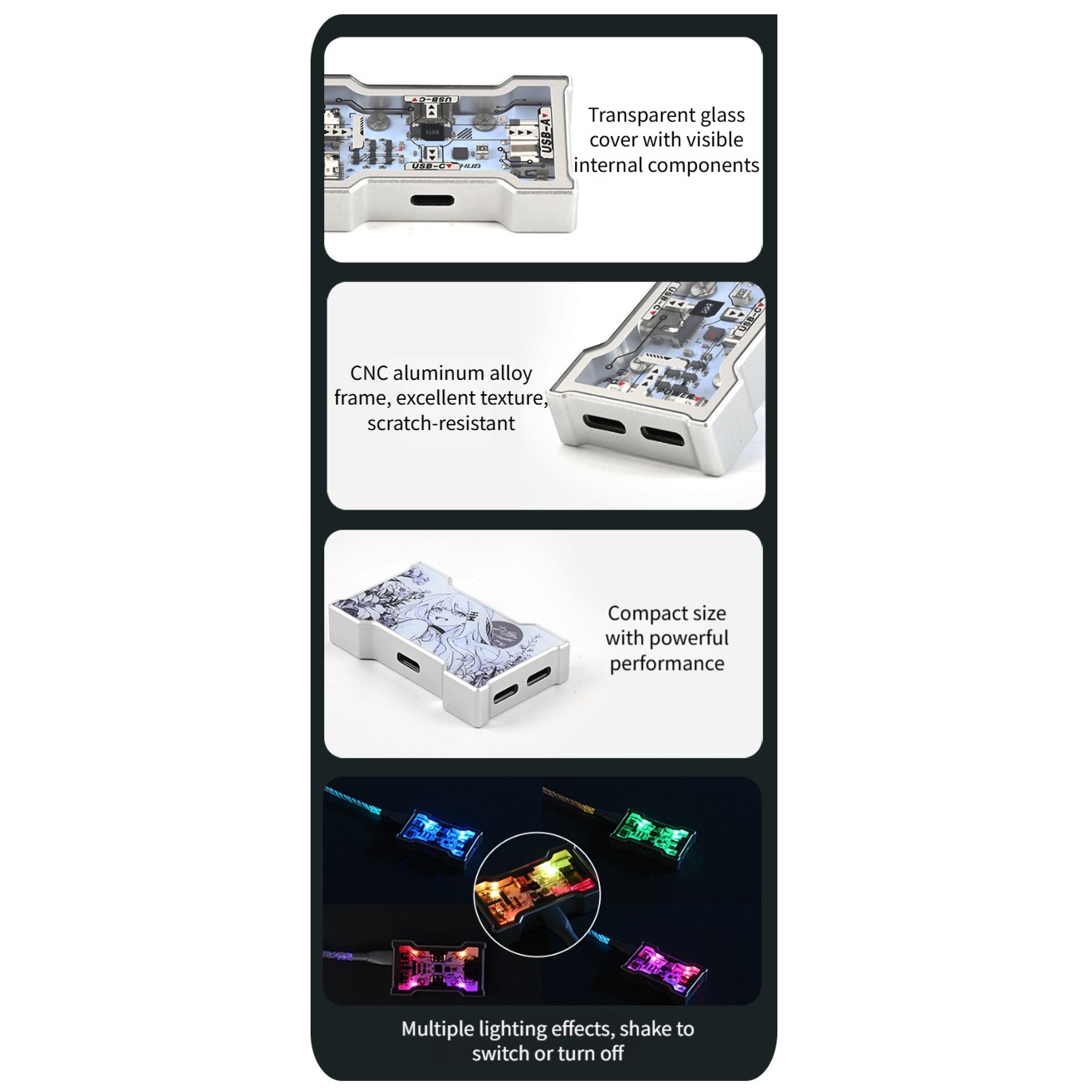 Hub USB RGB 2 entrées 3 sortie - Desk Setup Rgb avis et prix