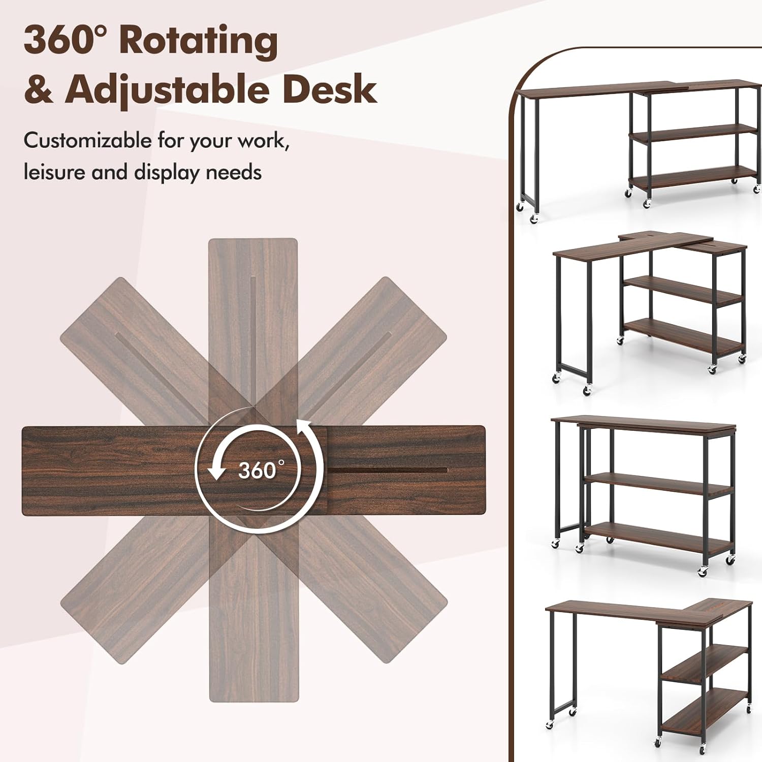 360 °   Table d'appoint rotati - Desk Setup Laptop avis et prix