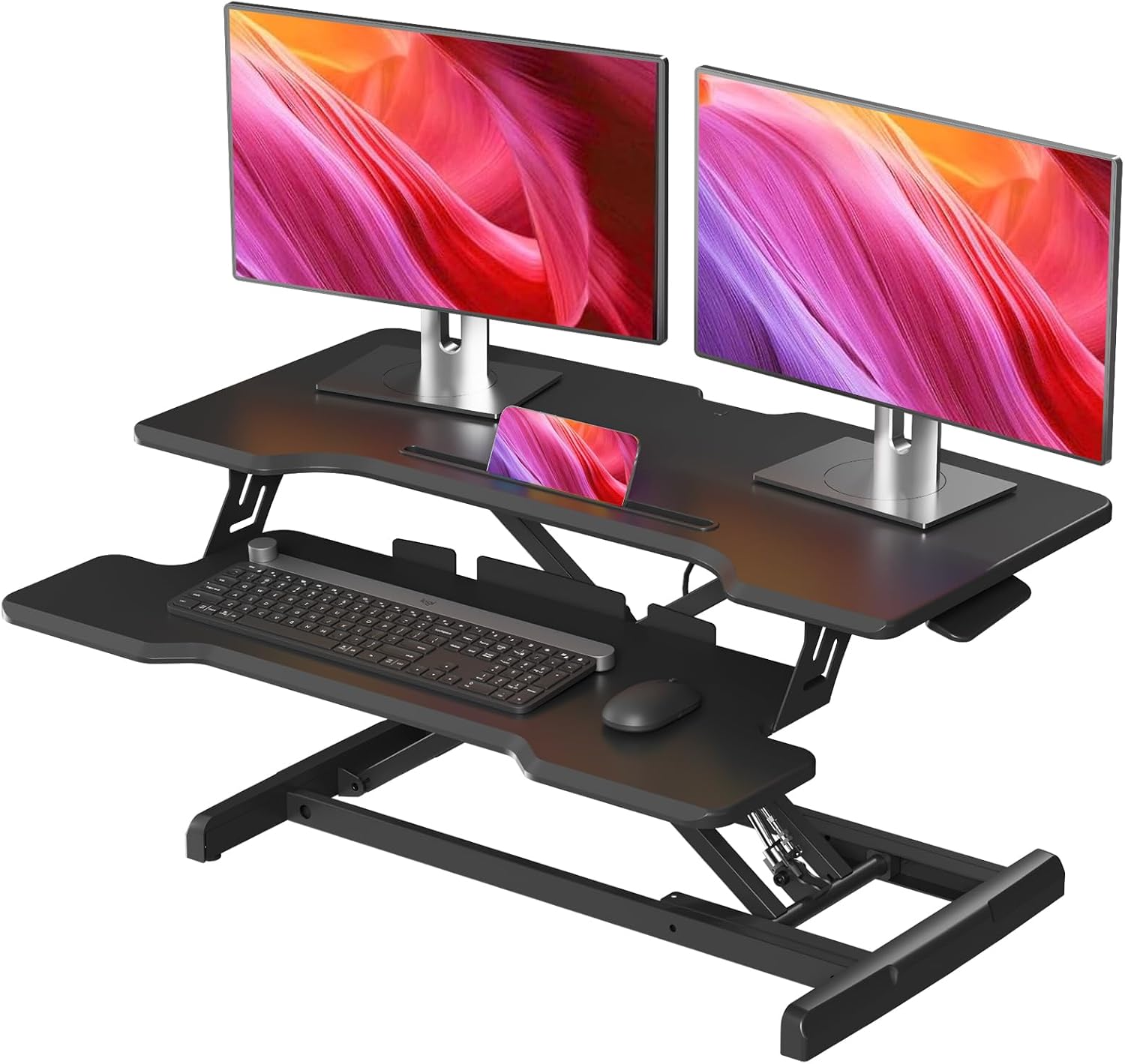 Convertisseur de bureau debout - Desk Setup With Keyboard Tray avis et prix
