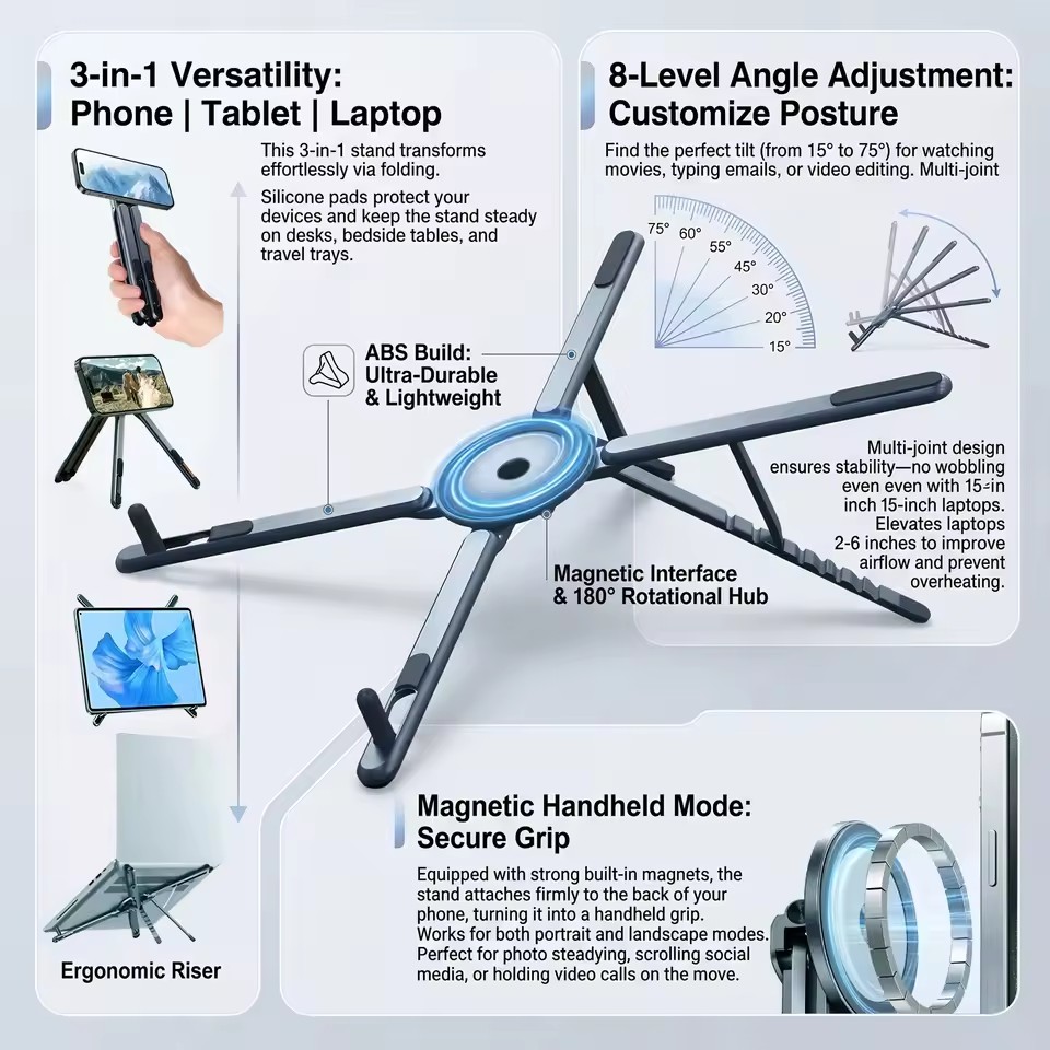 Support de téléphone magnétiqu - Desk Setup Laptop avis et prix