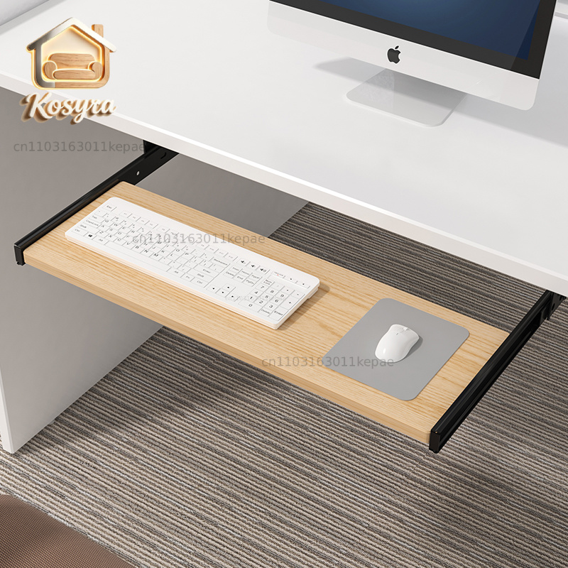 Plateau de clavier en bois sou - Desk Setup With Keyboard Tray avis et prix