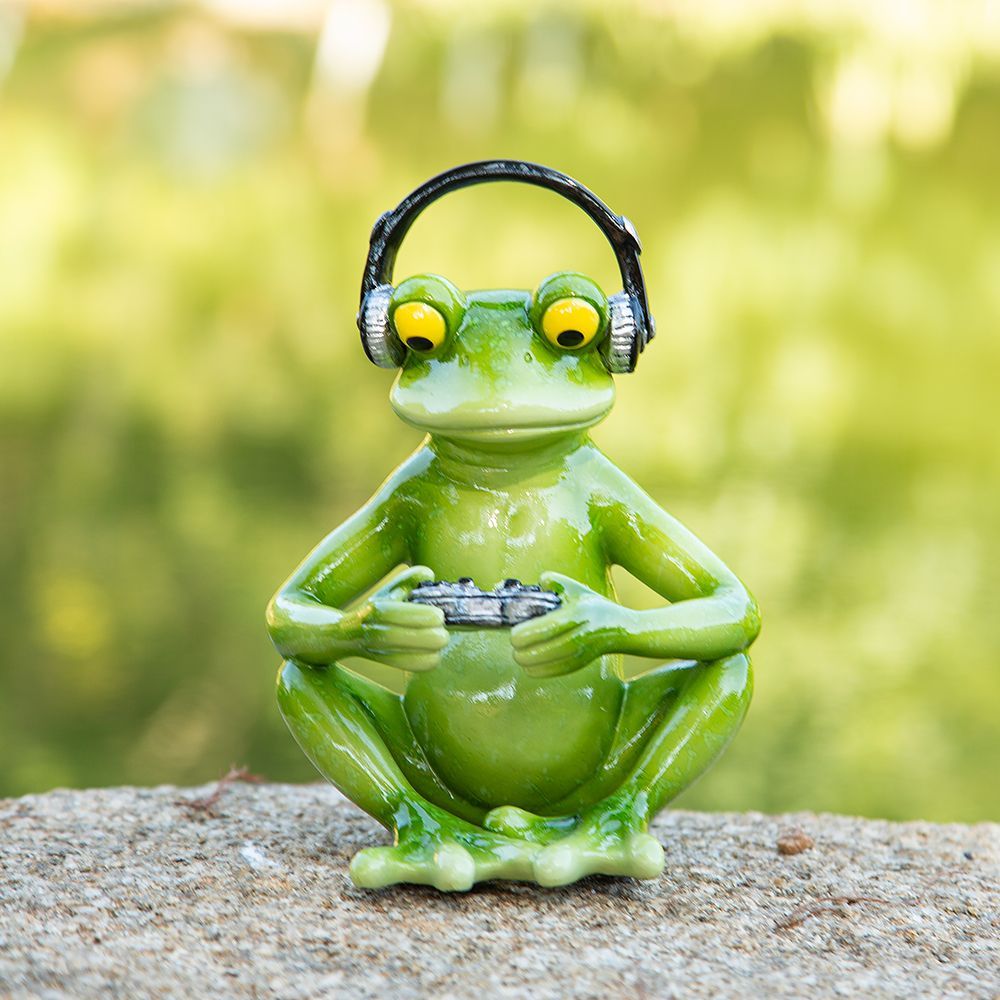 Statue de grenouille amusante  - Desk Setup Headphones avis et prix