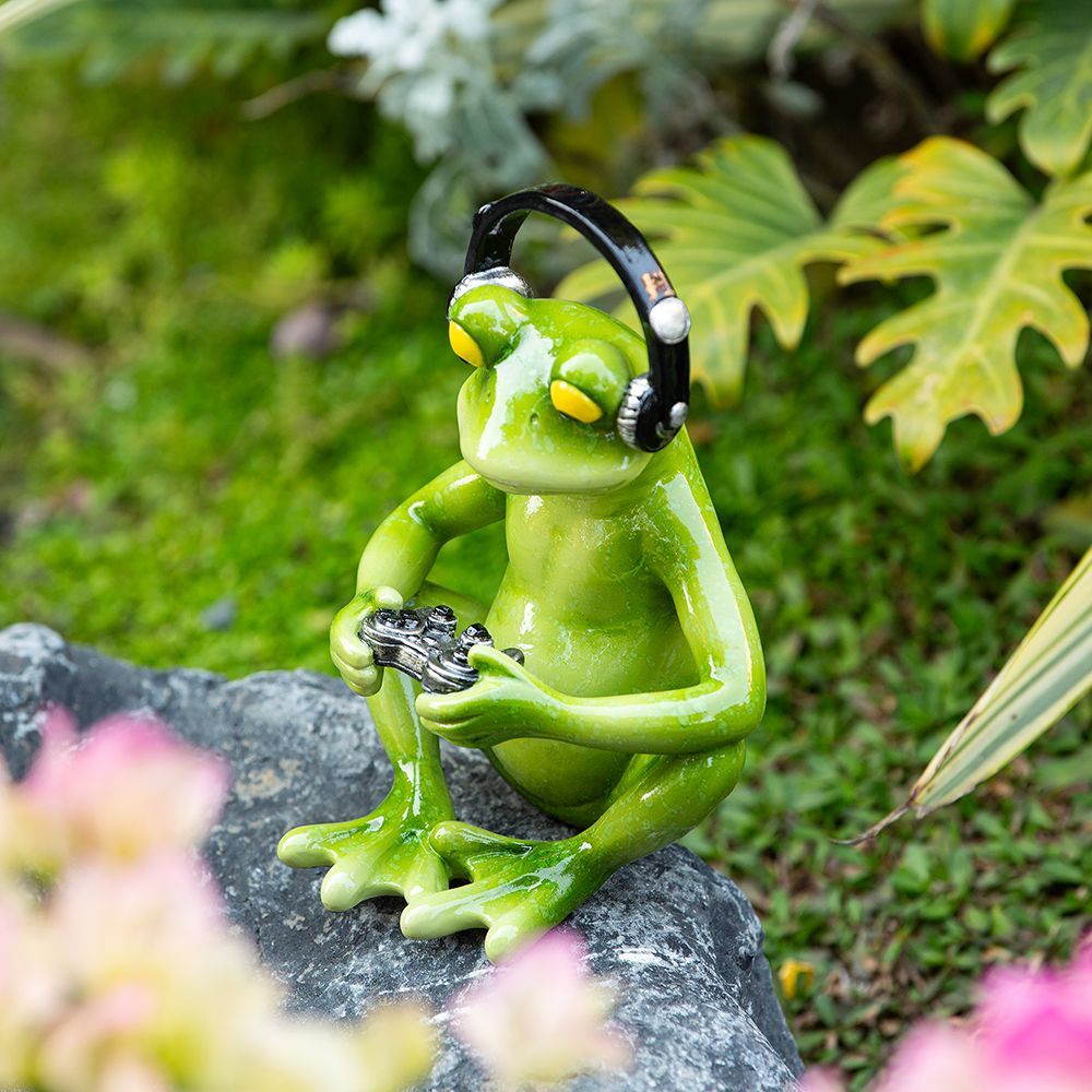 Statue de grenouille amusante  - Desk Setup Headphones avis et prix
