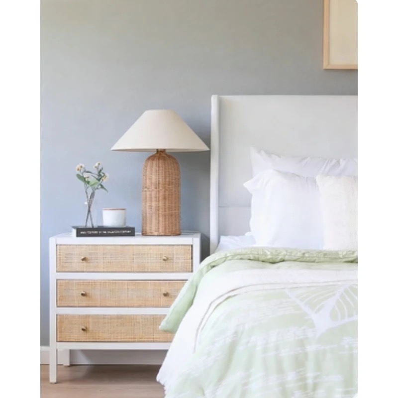 Lampe de table en rotin vintag - Desk Setup Japan avis et prix