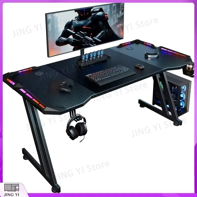 Bureau de jeu avec éclairage L - Desk Setup Headphones avis et prix